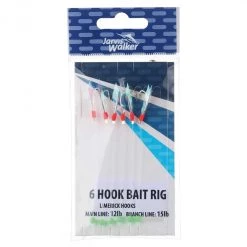 Bait Jigs Jarvis Walker 6 Hook Bait Rig With 12lb Main Line & 15lb Branch Line
