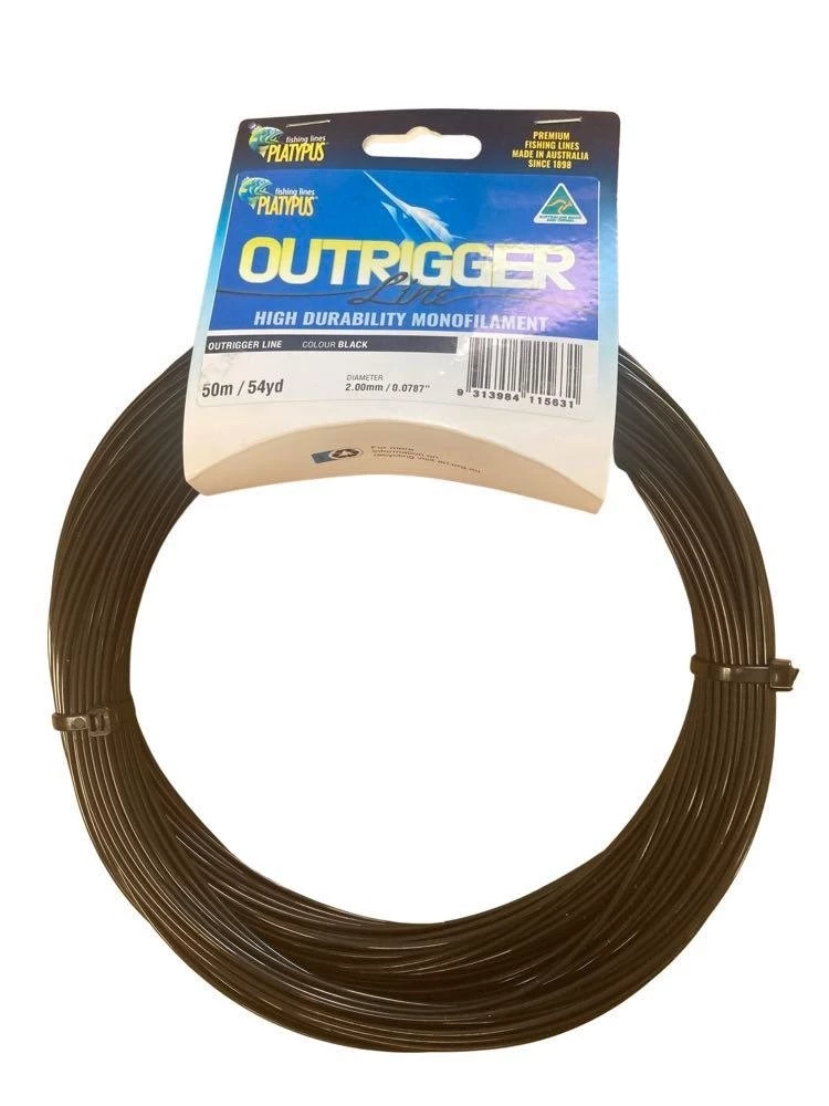 50m Spool Of 400lb Platypus Black Monofilament Outrigger Line - Speargun Line 1 50m Spool Of 400lb Platypus Black Monofilament Outrigger Line - Speargun Line