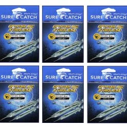 Surecatch Rigs 6 Pack Of Surecatch Pre-Tied 180cm Garfish Rig - Size 10 Stainless Steel Hooks