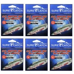 Surecatch Rigs 6 Pack Of Surecatch King George Whiting Rig - Chemically Sharp Bloodworm Hooks