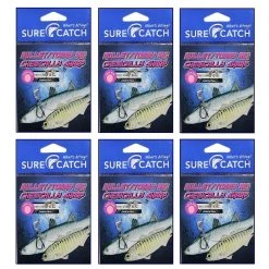 Surecatch Rigs 6 Pack Of Surecatch Pre-Tied Mullet Rigs With Chemically Sharpened Fishing Hooks