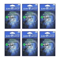 Surecatch Rigs 6 Pack Of Surecatch 100lb Offshore Paternoster Fishing Rigs-Chemical Sharp Hooks