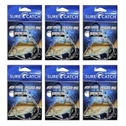 Surecatch Rigs 6 Pack Of Surecatch Snapper Rigs-Gang Hook Rigs With Chemically Sharpened Hooks