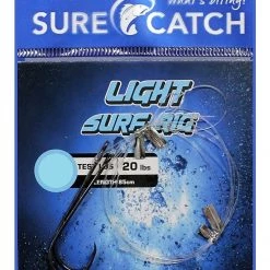 Surecatch Rigs Surecatch Pre-Tied Light Surf Rig With Chemically Sharpened Fishing Hooks