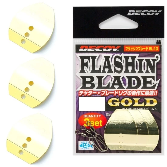 Spinners And Spinner Baits 3 Pack Of Gold Decoy Flashin' Blades - BL-1G Fishing Lure Attractor Blades 2 Spinners And Spinner Baits 3 Pack Of Gold Decoy Flashin' Blades - BL-1G Fishing Lure Attractor Blades - Image 2