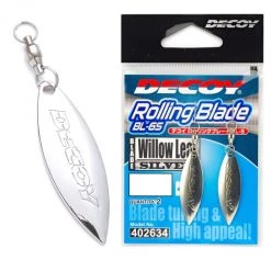 Spinners And Spinner Baits 2 Pack Of Silver Decoy Rolling Blades - BL-6G Willow Leaf Lure Attractor Blades
