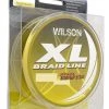 300yd Spool Of Wilson XL Braided Fishing Line - Yellow 4-Strand Fishing Braid