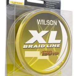 300yd Spool Of Wilson XL Braided Fishing Line - Yellow 4-Strand Fishing Braid