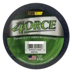 300yd Spool Of Green Tuf-Line 4Orce 4 Carrier Braided Fishing Line -Terminal Tackle Sales 2022 FE300GN
