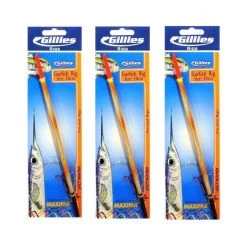 Gillies Rigs 3 X Gillies 20cm Pre-Tied Garfish Rigs With Size 10 Chemically Sharpened Hooks -Terminal Tackle Sales 2022 Gillies Garfish Rigx3 2