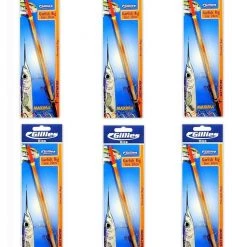 Gillies Rigs 6 X Gillies 20cm Pre-Tied Garfish Rigs With Size 10 Chemically Sharpened Hooks