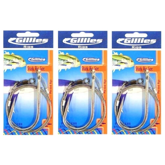Gillies Rigs 3 Packs Of Gillies Pre-tied Shark Rigs With Forged Stainless Steel Fishing Hooks 3 Gillies Rigs 3 Packs Of Gillies Pre-tied Shark Rigs With Forged Stainless Steel Fishing Hooks - Image 3