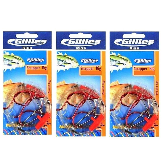Gillies Rigs 3 Packs Of Gillies Snapper Rigs With Sliding Stinger Hook & Running Sinker Clip 2 Gillies Rigs 3 Packs Of Gillies Snapper Rigs With Sliding Stinger Hook & Running Sinker Clip - Image 2