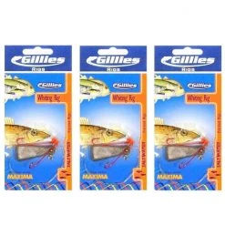 Gillies Rigs 3 Packets Of Gillies Pre-Tied Whiting Rigs With Chemically Sharpened Fishing Hooks -Terminal Tackle Sales 2022 Gillies Whiting Rig 4x3 3
