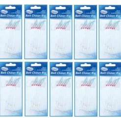 10 X Jarvis Walker Size 8 Bait Chaser Rigs - 5 Hook Bait Jigs - Bait Rigs