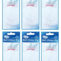 6 X Jarvis Walker Size 8 Bait Chaser Rigs - 5 Hook Bait Jigs - Bait Rigs
