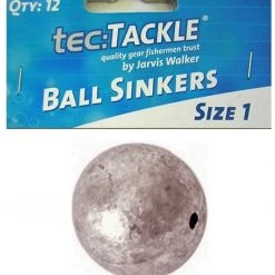 12 X Jarvis Walker 1 Ball Sinkers - Pre Packed 1 Ball Fishing Sinkers