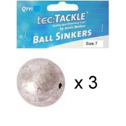 3 X Jarvis Walker 7 Ball Sinkers - Pre Packed 7 Ball Fishing Sinkers -Terminal Tackle Sales 2022 Jw Ball Sinker 7 2