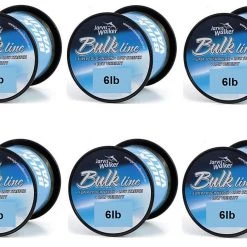 6 Spools Of Jarvis Walker Green Mono Fishing Line Terminal Tackle