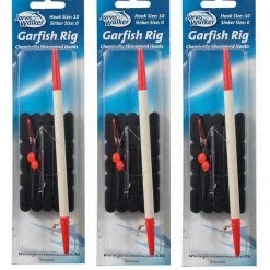 Jarvis Walker Rigs 3 X Jarvis Walker Garfish Rigs With Chemically Sharpened Hooks & Beads-Bulk Pack