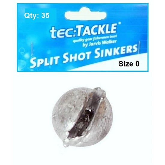 Ball Sinkers 35 X Jarvis Walker 0 Split Shot Sinkers - Pre Packed 0 Split Shot Fishing Sinkers 2 Ball Sinkers 35 X Jarvis Walker 0 Split Shot Sinkers - Pre Packed 0 Split Shot Fishing Sinkers - Image 2