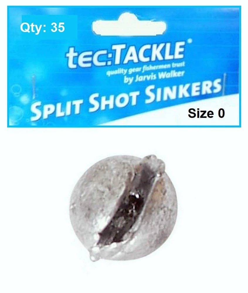 Ball Sinkers 35 X Jarvis Walker 0 Split Shot Sinkers - Pre Packed 0 Split Shot Fishing Sinkers 1 Ball Sinkers 35 X Jarvis Walker 0 Split Shot Sinkers - Pre Packed 0 Split Shot Fishing Sinkers