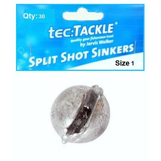 30 X Jarvis Walker 1 Split Shot Sinkers - Pre Packed 1 Split Shot Fishing Sinkers 2 30 X Jarvis Walker 1 Split Shot Sinkers - Pre Packed 1 Split Shot Fishing Sinkers - Image 2
