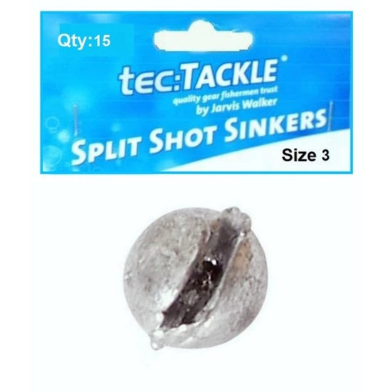 15 X Jarvis Walker 3 Split Shot Sinkers - Pre Packed 3 Split Shot Fishing Sinkers 2 15 X Jarvis Walker 3 Split Shot Sinkers - Pre Packed 3 Split Shot Fishing Sinkers - Image 2