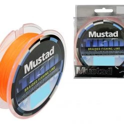 1 X 110m Spool Of Mustad Thor Braid - 4 Strand Hot Orange Braided Fishing Line