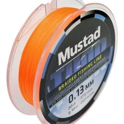 1 X 250m Spool Of Mustad Thor Braid - 4 Strand Hot Orange Braided Fishing Line
