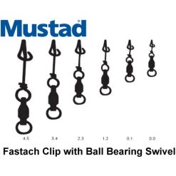 Swivels Mustad Ultrapoint Fastach Clips With Ball Bearing Swivel -Terminal Tackle Sales 2022 MFTCBB 1