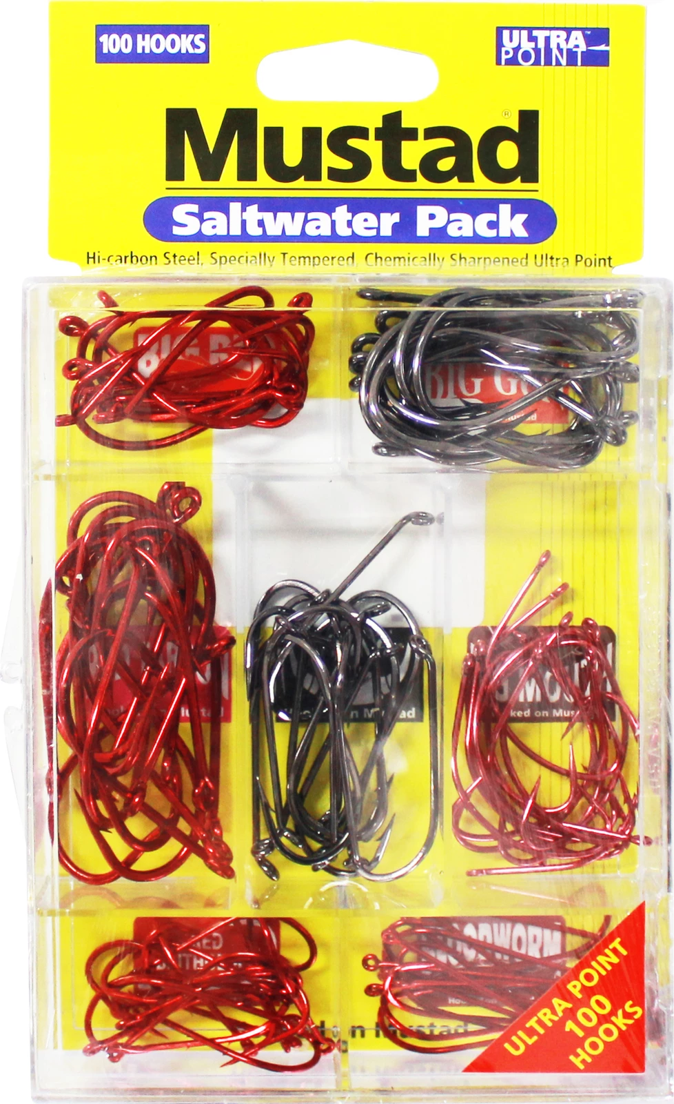 Assorted Tackle Packs 100 Pce Mustad Assorted Chemically Sharpened Saltwater Hook Pack In Tackle Tray 1 Assorted Tackle Packs 100 Pce Mustad Assorted Chemically Sharpened Saltwater Hook Pack In Tackle Tray
