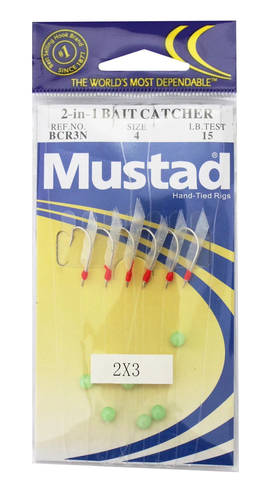 Mustad Bait Catcher Fishing Rig - 2 X 3 Hook Bait Jigs 1 Mustad Bait Catcher Fishing Rig - 2 X 3 Hook Bait Jigs
