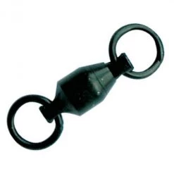 3 X Packets Of Mustad Black Ball Bearing Swivels With Welded Rings