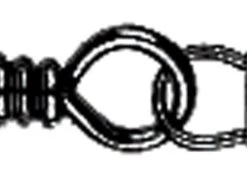 1 X Packet Of Mustad Black Barrel Swivels With Interlock Snap