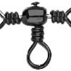 1 X Packet Of Mustad Black Barrel 3 Way Crossline Swivels