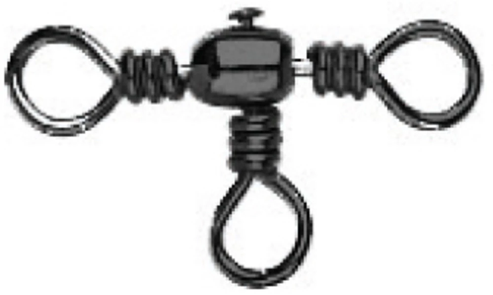 1 X Packet Of Mustad Black Barrel 3 Way Crossline Swivels 1 1 X Packet Of Mustad Black Barrel 3 Way Crossline Swivels