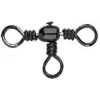 3 Way Crossline Swivels 10 X Packets Of Mustad Black Barrel 3 Way Crossline Fishing Swivels