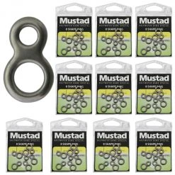 Split Rings 10 X Packets Of Mustad Stainless Steel 8-Shaped Rings - Figure Of Eight Rings