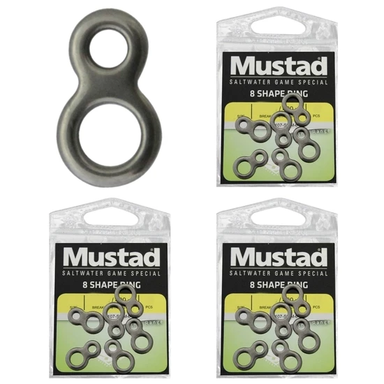 Split Rings 3 X Packets Of Mustad Stainless Steel 8-Shaped Rings-Figure Of Eight Rings 2 Split Rings 3 X Packets Of Mustad Stainless Steel 8-Shaped Rings-Figure Of Eight Rings - Image 2