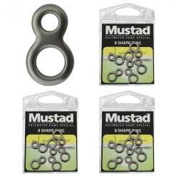Split Rings 3 X Packets Of Mustad Stainless Steel 8-Shaped Rings-Figure Of Eight Rings