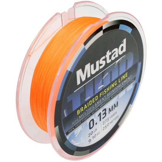 1 X 110m Spool Of Mustad Thor Braid - 4 Strand Hot Orange Braided Fishing Line 4 1 X 110m Spool Of Mustad Thor Braid - 4 Strand Hot Orange Braided Fishing Line - Image 4
