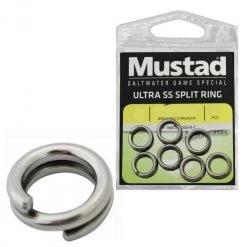 3 X Packets Of Mustad Ultra Stainless Steel Split Rings For Fishing Lures