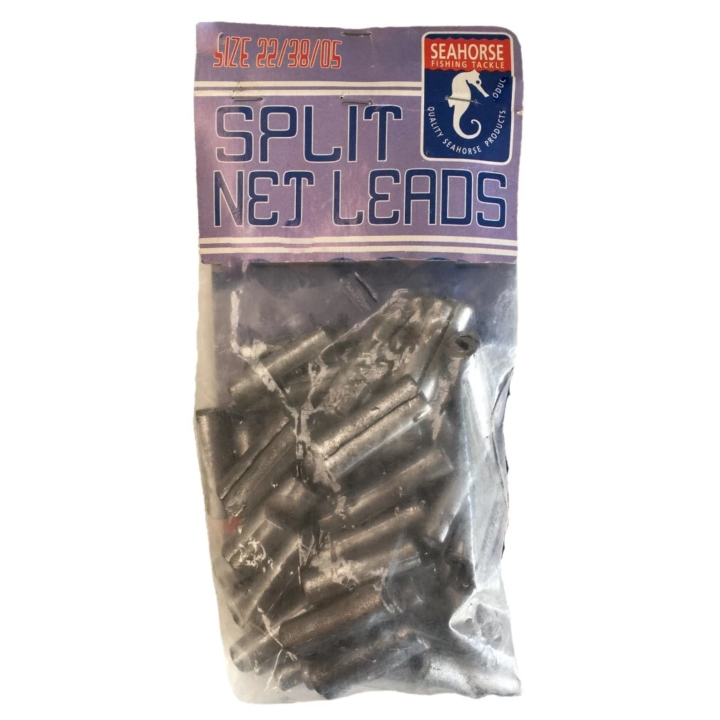 Seahorse 72 Pack Of 22gm Split Fishing Net Leads - Cast Net Sinker Weights 1 Seahorse 72 Pack Of 22gm Split Fishing Net Leads - Cast Net Sinker Weights