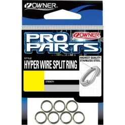 1 Packet Of Owner 5196 Stainless Steel Hyper Wire Split Rings -Terminal Tackle Sales 2022 Owner 5196 Split Rings