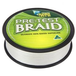 1000yd Spool Of White Platypus Pre-Test Braided Fishing Line -Terminal Tackle Sales 2022 Platypus BrdPT Wht 1000 2