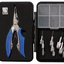 Assorted Tackle Packs Mustad Darter Jighead Hook Replacement Kit With Braid Cutter/Split Ring Pliers