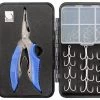 Assorted Tackle Packs Mustad Treble Hooks, Split Rings, Swivels And Pliers- Lure Fishing Kit