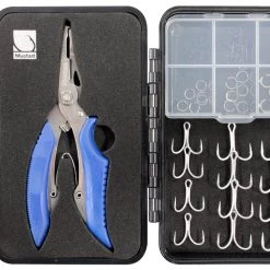 Assorted Tackle Packs Mustad Treble Hooks, Split Rings, Swivels And Pliers- Lure Fishing Kit
