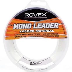 100m Spool Of Rovex Monofilament Fishing Leader - Clear Mono Leader Line
